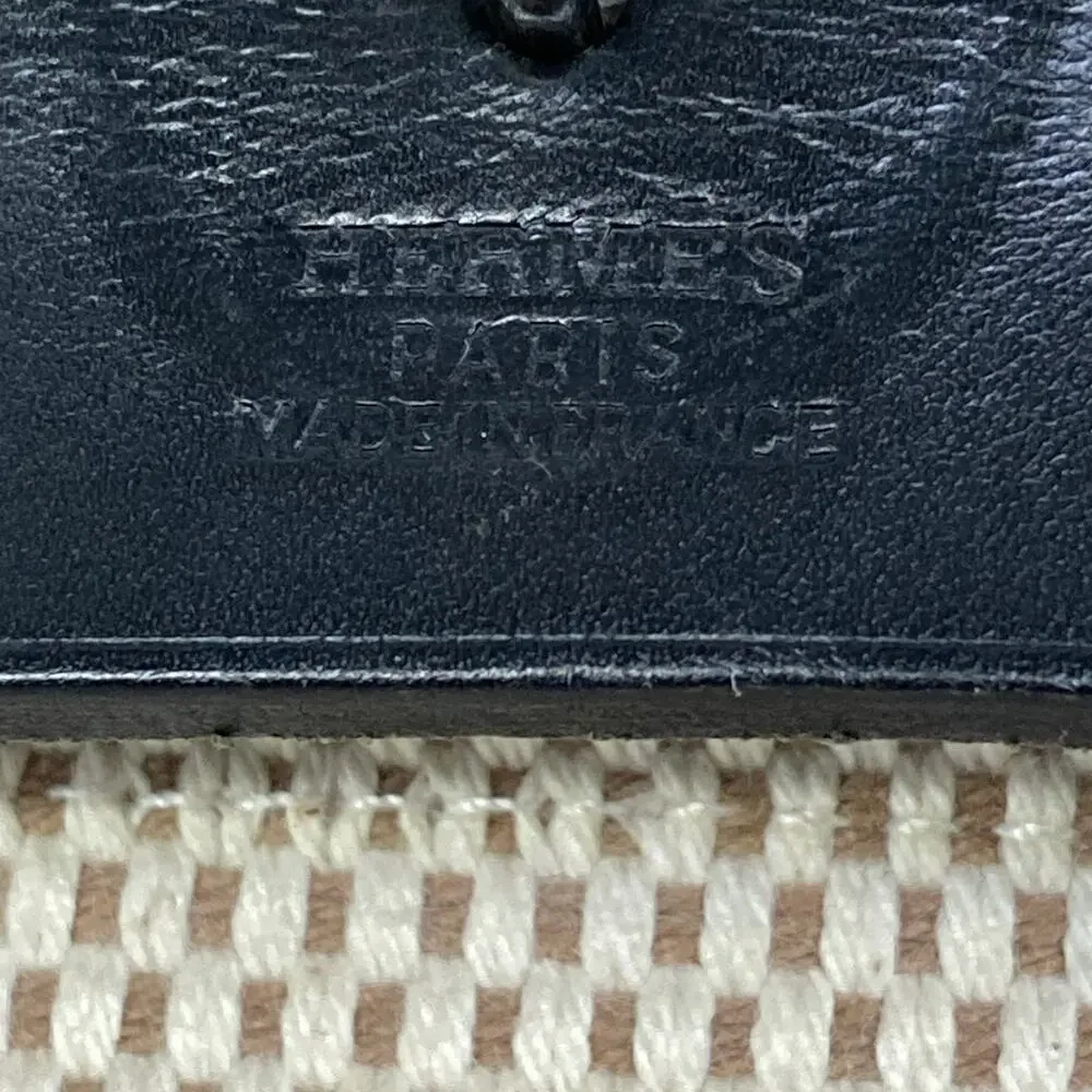 Hermès Herbag PM Handbag Cream Black Toile GM Leather